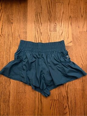 Free People Movement Get Your Flirt On Shorts Womens medium Green Athletic Run
